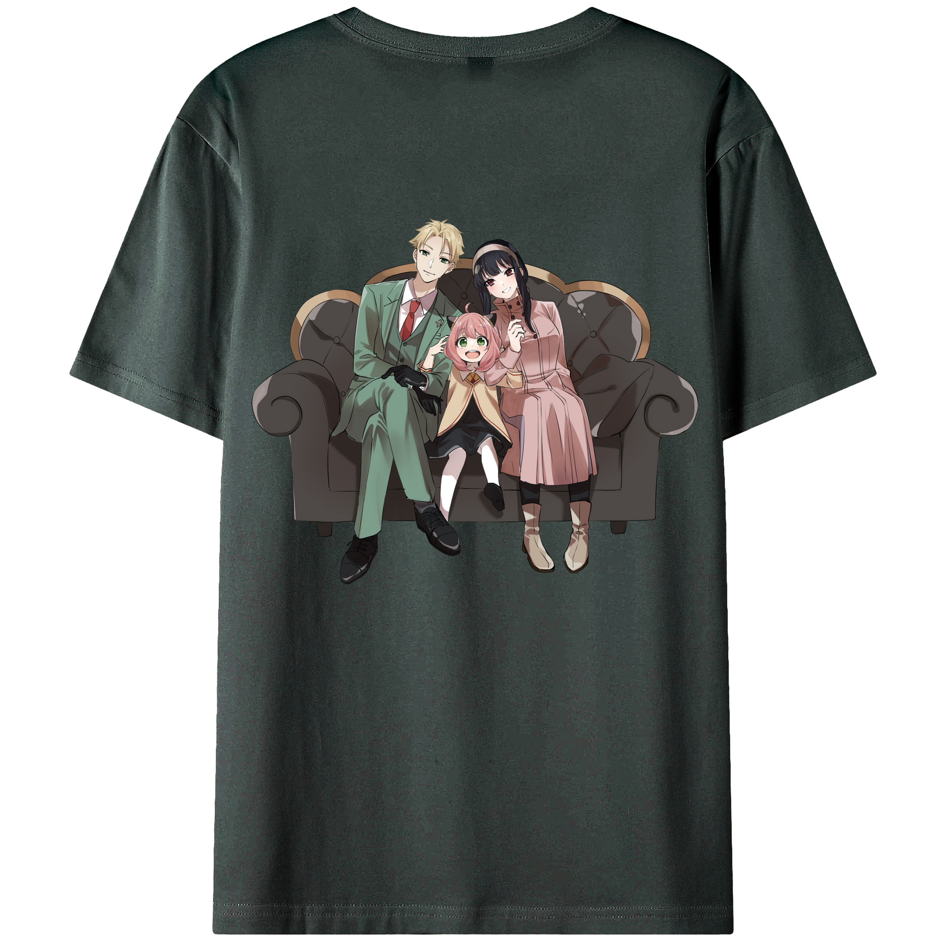 （画像用） SPY×FAMILY间谍家家酒 綿100％ メンズ半袖Tシャツ（バックプリント） 通気性